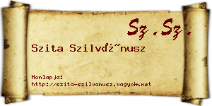 Szita Szilvánusz névjegykártya